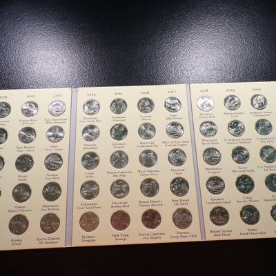 2010-2021 AMERICA'S NATIONAL PARK COMMEM. QUARTERS SET IN BOOK
