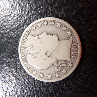 1910-S BARBER SILVER HALF DOLLAR