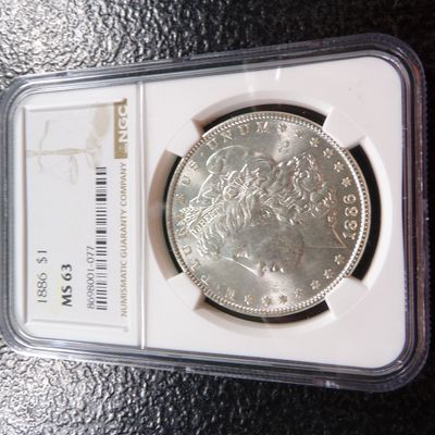 1886 NGC MS63 MORGAN SILVER DOLLAR