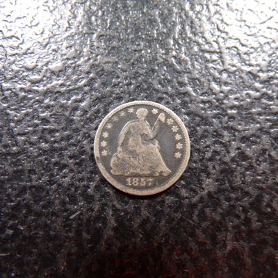 1857 SEATED LIBERTY SILVER HALF DIME