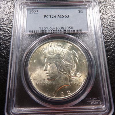 1922 PCGS MS63 PEACE SILVER DOLLAR