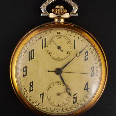 Sale Photo Thumbnail #249: 14KT GF Pocket Watch Indy Car Driver Mauri Rose
