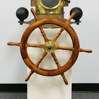 Sale Photo Thumbnail #25: WWI Compensating Binnacle E.S. Ritchie Compass