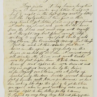 Sale Photo Thumbnail #90: 1866 Montana Gold Rush Letter White's Gulch M.T.