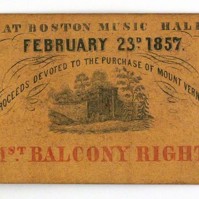 Sale Photo Thumbnail #260: 1857 Ticket Edward Everett Oration Mount Vernon