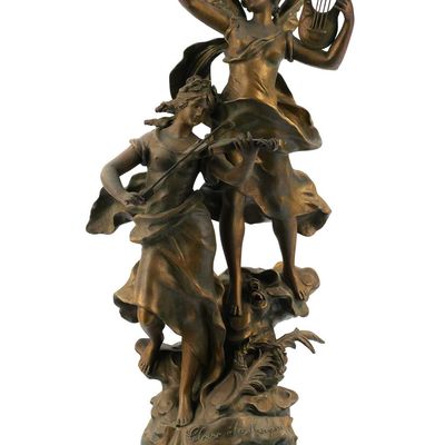Sale Photo Thumbnail #61: Louis Moreau Sculpture, "Gloire a la Musique"