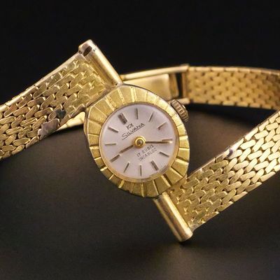 Sale Photo Thumbnail #29: 18KT Gold Mid Century Silvana Ladies Watch