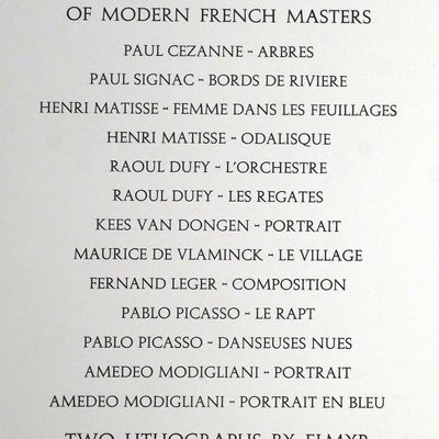 Sale Photo Thumbnail #103: SET ELMYR LITHOGRAPH HOMMAGE SERIES