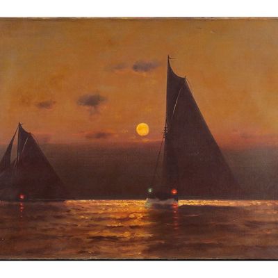 Sale Photo Thumbnail #109: CHARLES S. DORION, Oil on Canvas, Maritime