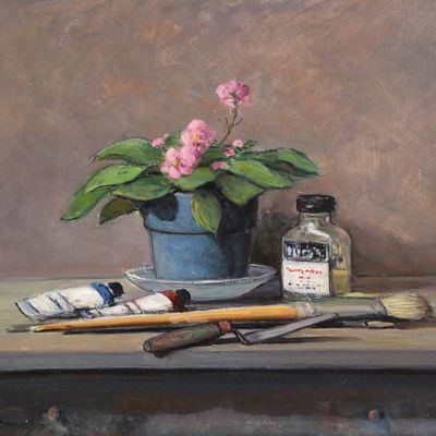 Sale Photo Thumbnail #230: ARTHUR R. HERRICK Oil Still life Painting