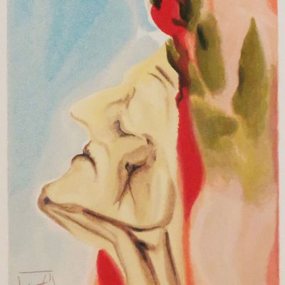 Sale Photo Thumbnail #122: SALVADOR DALI Original Woodcut Paradise 7 COA