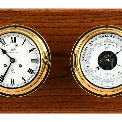 Sale Photo Thumbnail #42: German Schatz Ships Clock and Precision Barometer