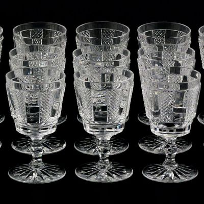 Sale Photo Thumbnail #272: (15) Waterford "Hibernia" Claret Wine Glasses
