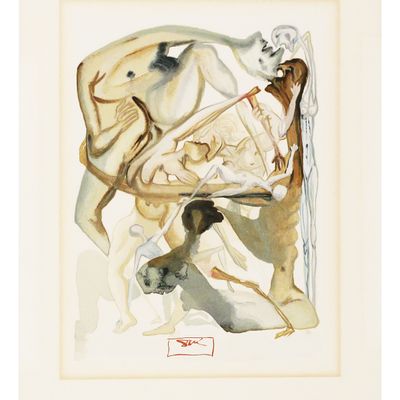 Sale Photo Thumbnail #262: Salvador Dali Divine Comedy Woodblock Print