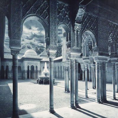 Sale Photo Thumbnail #155: 1920s Alhambra Court of Lions Large Photograph