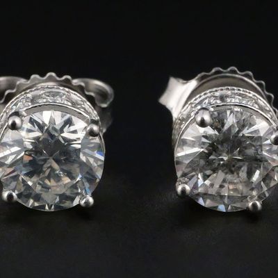 Sale Photo Thumbnail #45: 2.15 CTW Natural Diamond 14K Gold Earrings