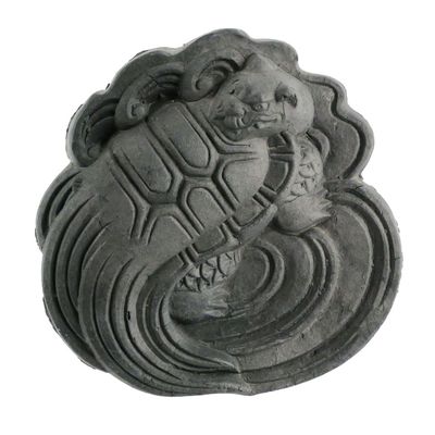 Sale Photo Thumbnail #214: Japanese Antique Kawara Roof Tile 1800s
