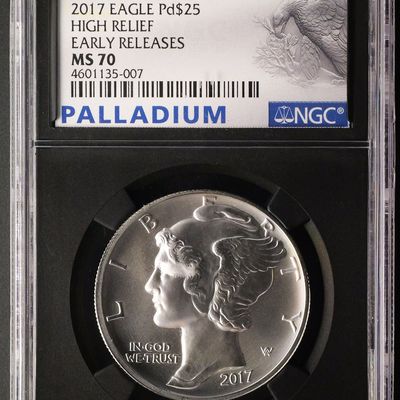 Sale Photo Thumbnail #81: 2017 $25 Palladium Eagle NGC MS70 Early Release
