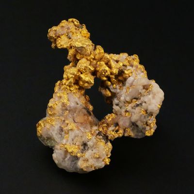 Sale Photo Thumbnail #146: 22KT Gold Nugget and Quartz