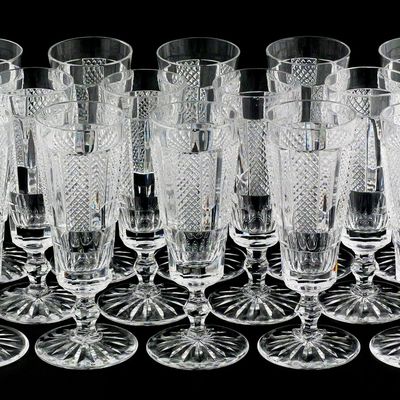 Sale Photo Thumbnail #302: (14) Waterford "Hibernia" Fluted Champagne Glasses
