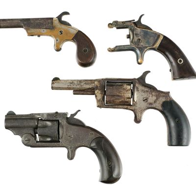 Sale Photo Thumbnail #311: (3) Antique Pocket Revolvers