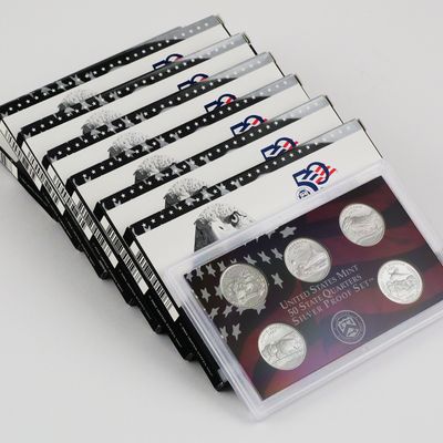 Sale Photo Thumbnail #283: (7) U.S. Mint State Quarter Silver Proof Sets