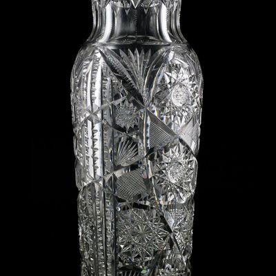 Sale Photo Thumbnail #82: ABCG Signed Libbey Vase 18"