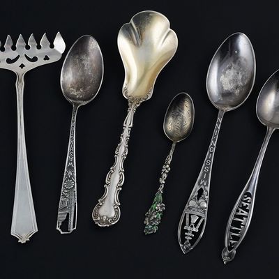 Sale Photo Thumbnail #280: (5) Sterling Silver spoons & Sardine Fork