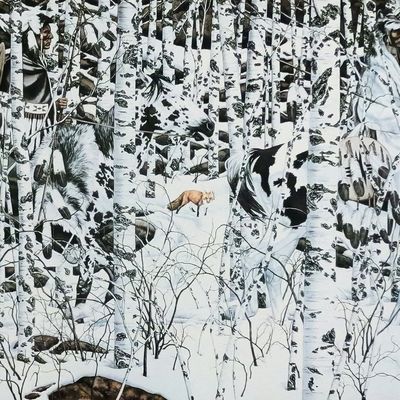 Sale Photo Thumbnail #191: BEV DOOLITTLE Woodland Encounter Print