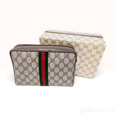 Sale Photo Thumbnail #120: Vintage Gucci Accessory Collection GG Supreme Web Pouch with Box
