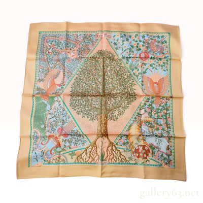 Sale Photo Thumbnail #259: Hermes Paris Silk Twill Axis Mundi Scarf