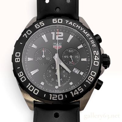 Sale Photo Thumbnail #190: TAG Heuer Formula 1 Chronograph CAZ1010 Black Dial Rubber Strap Watch with Box and Card