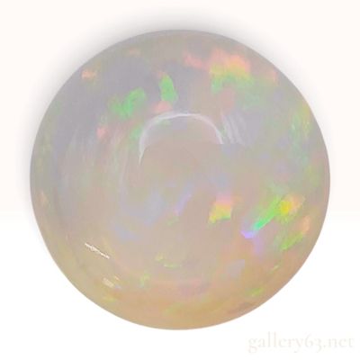 Sale Photo Thumbnail #551: A 38.637ct Natural White Opal Round Cabochon with CGL Certificate