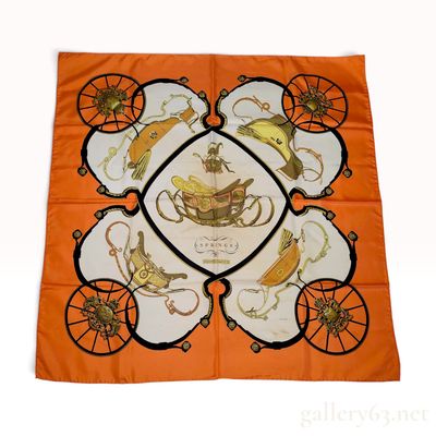 Sale Photo Thumbnail #233: Hermes Springs Philippe Ledoux Silk Carre Scarf