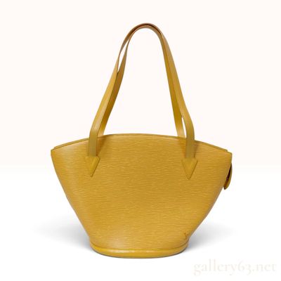 Sale Photo Thumbnail #454: Vintage Louis Vuitton Saint Jacques Jaune Yellow Epi Leather Shopping Tote