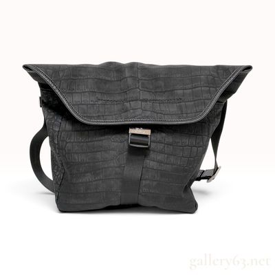 Sale Photo Thumbnail #594: Fendi Black Embossed Textile Messenger Bag