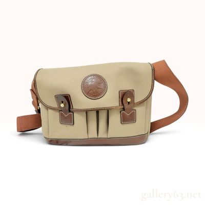 Sale Photo Thumbnail #498: Hunting World Explorer Khaki Canvas and Brown Leather Messenger Bag