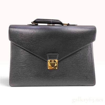 Vintage Louis Vuitton Ambassadeur Black Epi Leather Briefcase