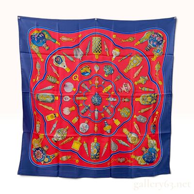 Sale Photo Thumbnail #248: Hermes Qu'importe le flacon Red Silk Scarf 90