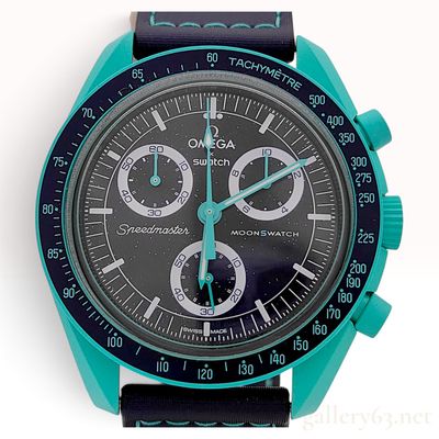 Sale Photo Thumbnail #352: Omega x Swatch MoonSwatch Mission on Earth Polar Lights Bioceramic Wristwatch Ref. SO33L103