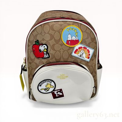 Sale Photo Thumbnail #459: Coach x Peanuts Mini Court Backpack with Patches