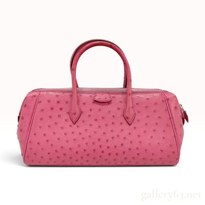 Sale Photo Thumbnail #264: Hermes Fuchsia Ostrich Leather Paris Bombay 28 Bag