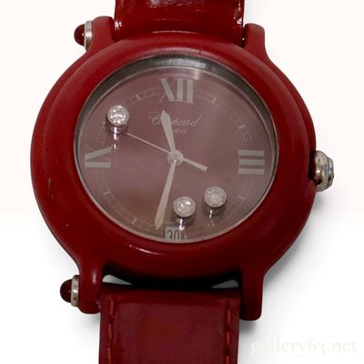 Sale Photo Thumbnail #310: Chopard Happy Sport Be Happy Red Stainless Steel Quartz Wristwatch Limited Edition 0592/1969