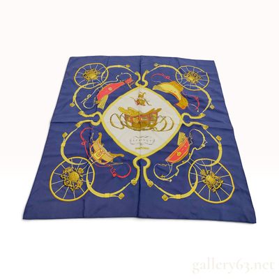 Sale Photo Thumbnail #136: Hermes Springs Silk Scarf Designed by Philippe Ledoux