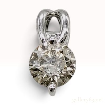 Sale Photo Thumbnail #212: Pure Platinum and 0.75 Carat Diamond Solitaire Pendant
