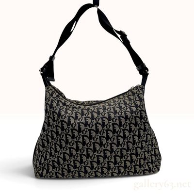 Sale Photo Thumbnail #606: Vintage Christian Dior Trotter Canvas Hobo Shoulder Bag