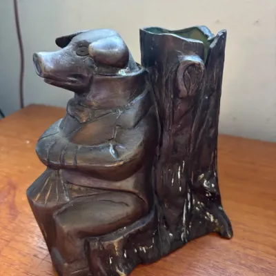 Sale Photo Thumbnail #25: Vintage cast metal pig