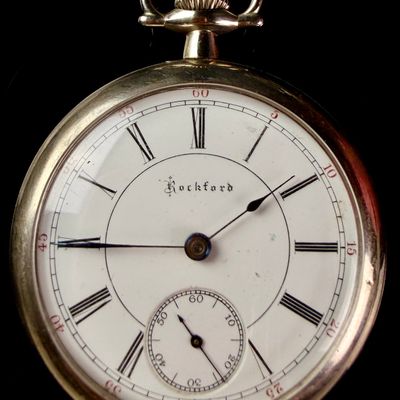 Sale Photo Thumbnail #169: Rockford Watch Co. 17 Jewel Adjusted Open Face Pocket Watch