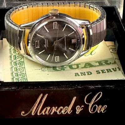 Sale Photo Thumbnail #137: Marcel Calendar Swiss Mechanical Wristwatch with Box and Papers