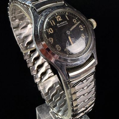 Sale Photo Thumbnail #150: Olympic Waterproof Sportsman Wristwatch with Expansion Bracelet
